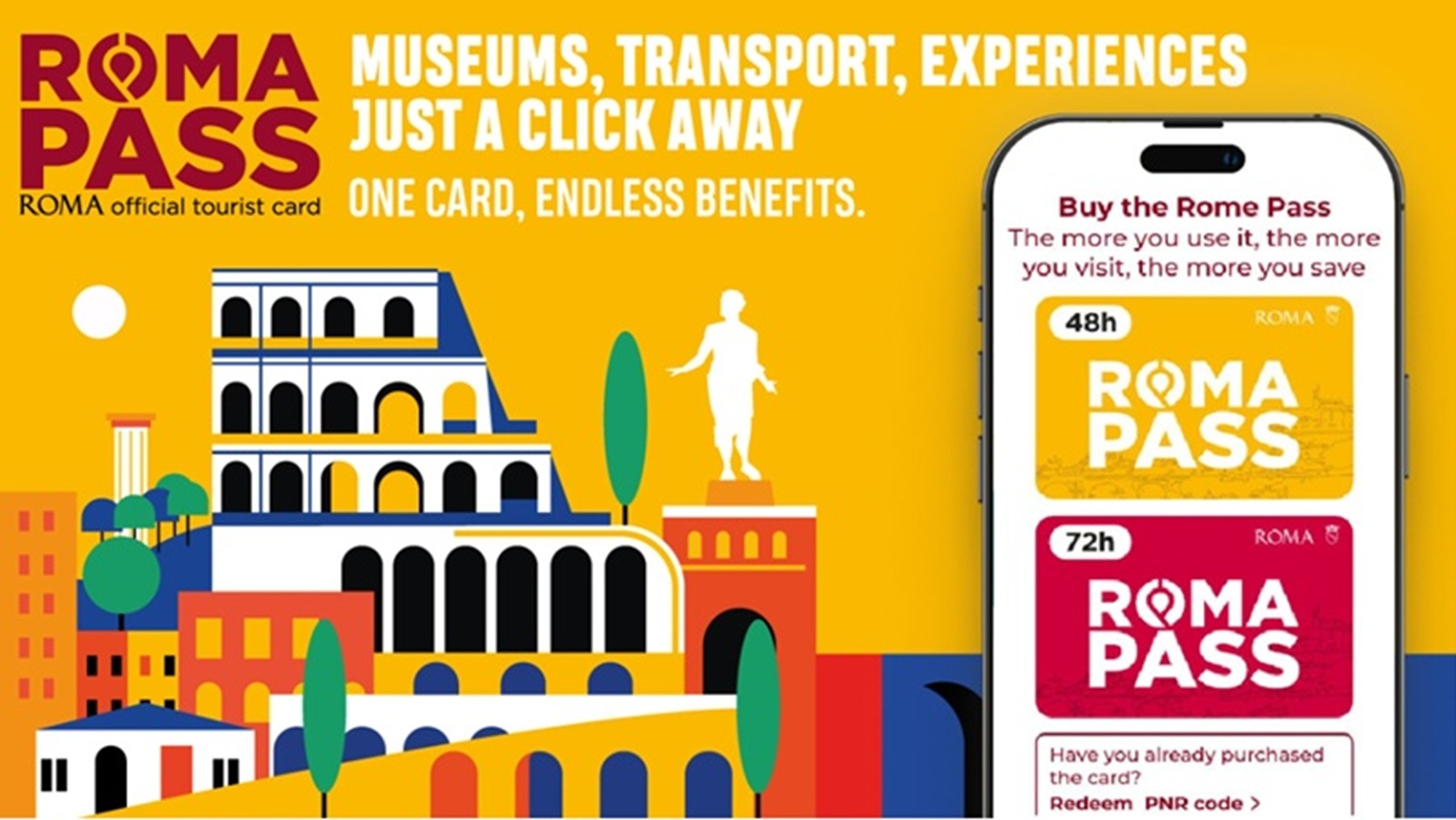 Roma Pass 72H: Official City Card with Transportation